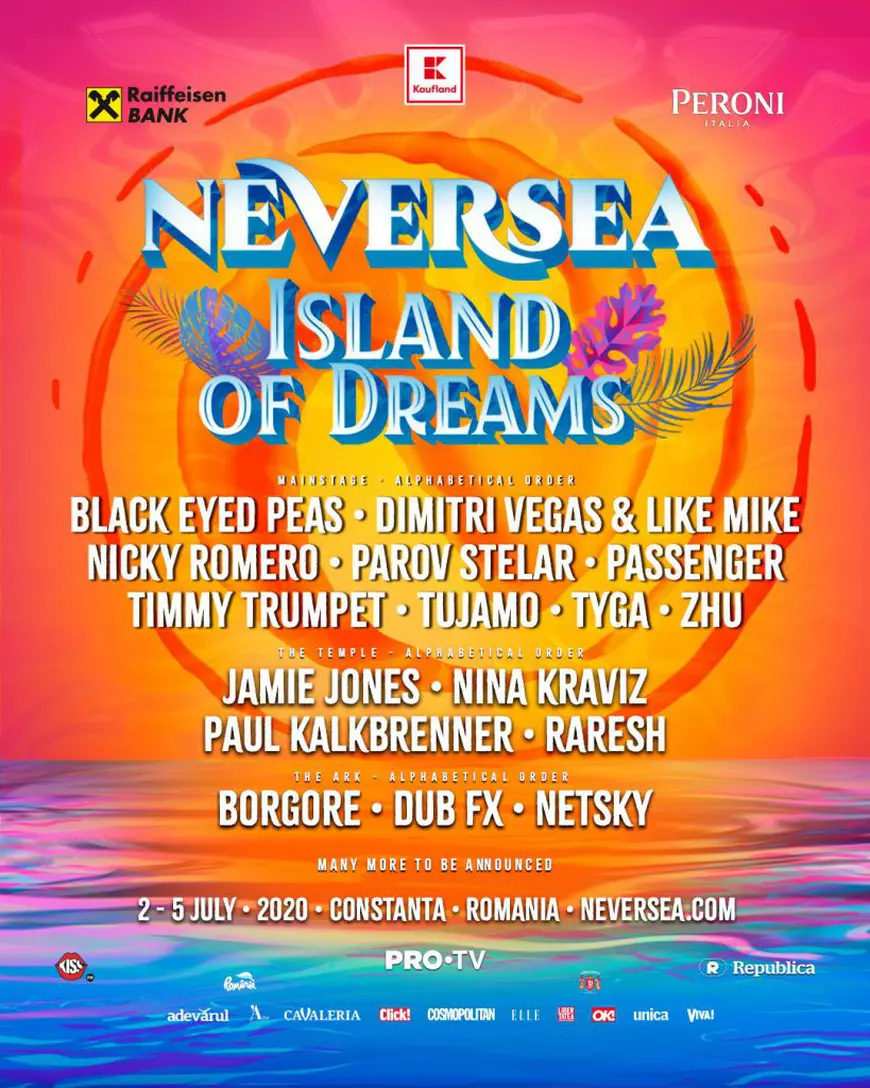 NEVERSEA 2020. TYGA și Black Eyed Peas, primele mari nume anunțate