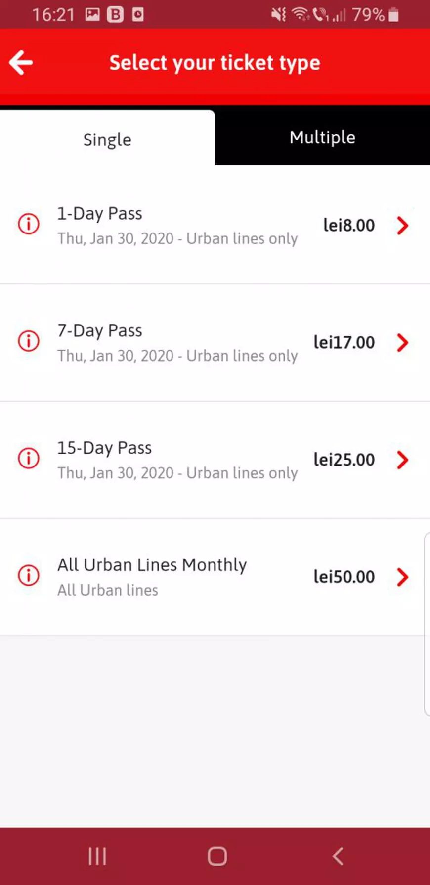 Aplicație de mobil pentru plata călătoriilor STB
