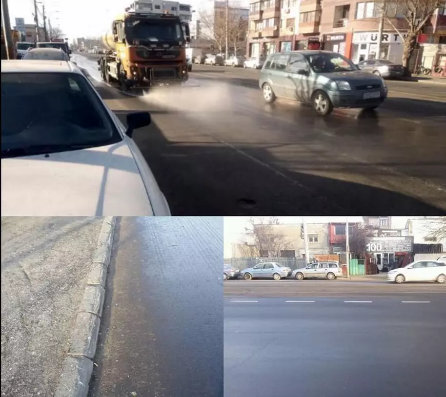 Vlad Voiculescu susține că primăriile au stropit străzile cu o substanță care a redus aderența anvelopelor ca să atragă praful. S-au produs deja două accidente