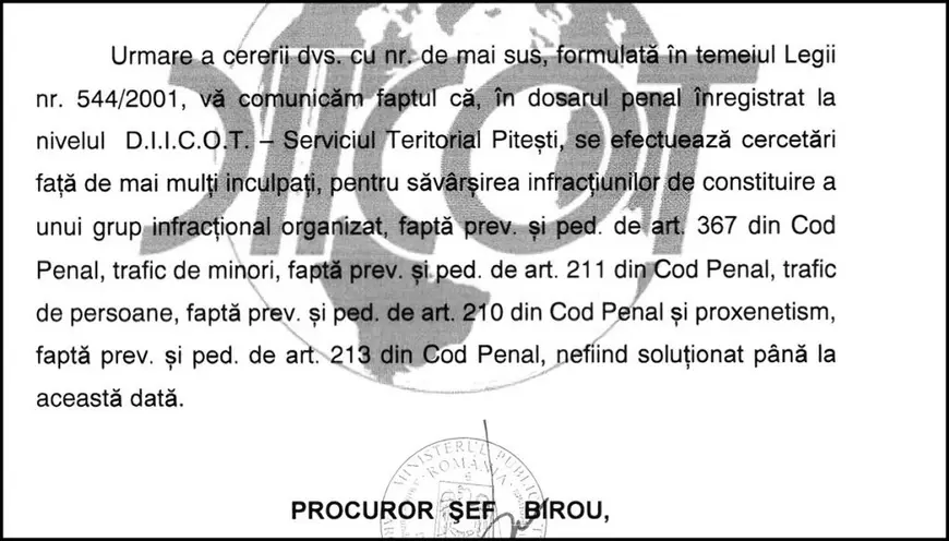Cazul fetei omorâte. Reţeaua de traficanţi de carne vie demantelată în Elveţia a fost eliberată de magistraţii români. Dosarul e de trei ani la DIICOT!