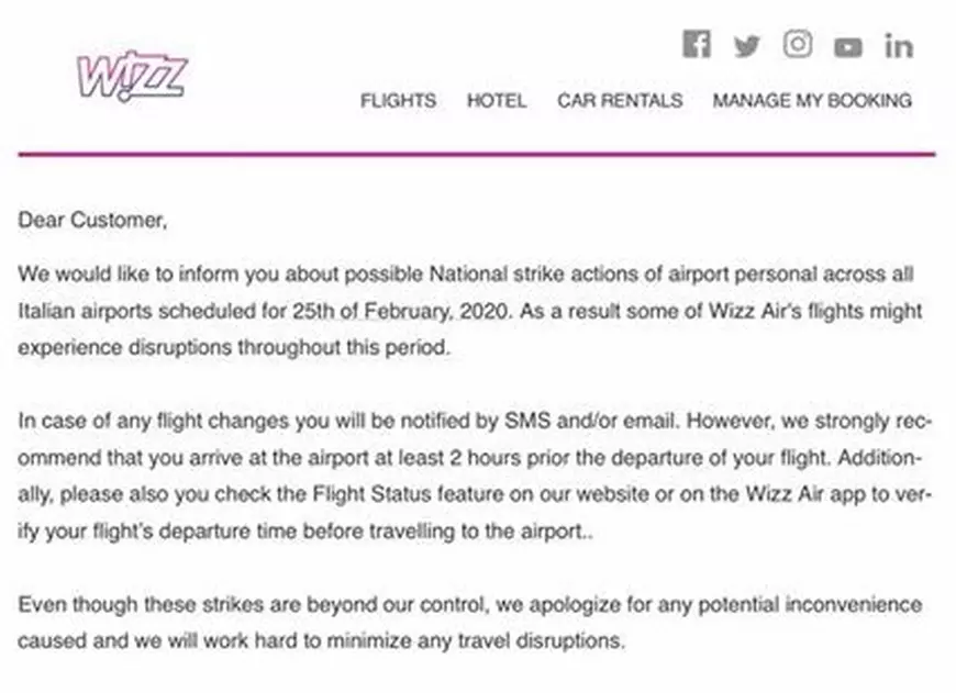 Grevă pe aeroporturile din Italia. Mesajul companiilor aeriene