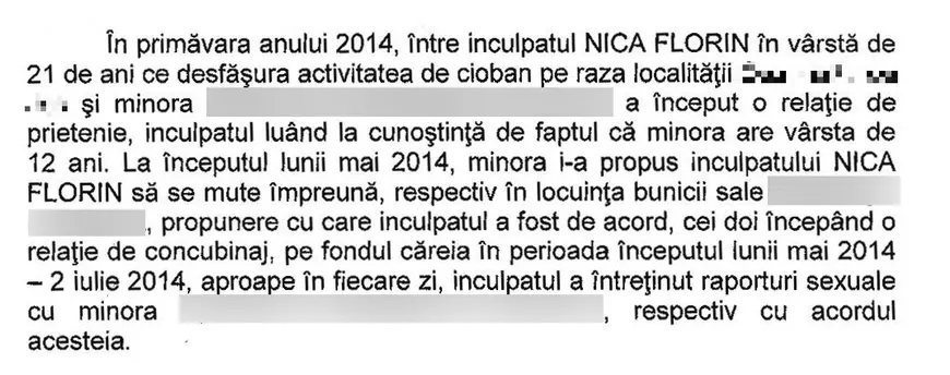 Cum au decis patru magistraţi că o fetiţă de 12 ani a fost cea care a corupt doi bărbați, unul dintre ei eliberat condiționat!