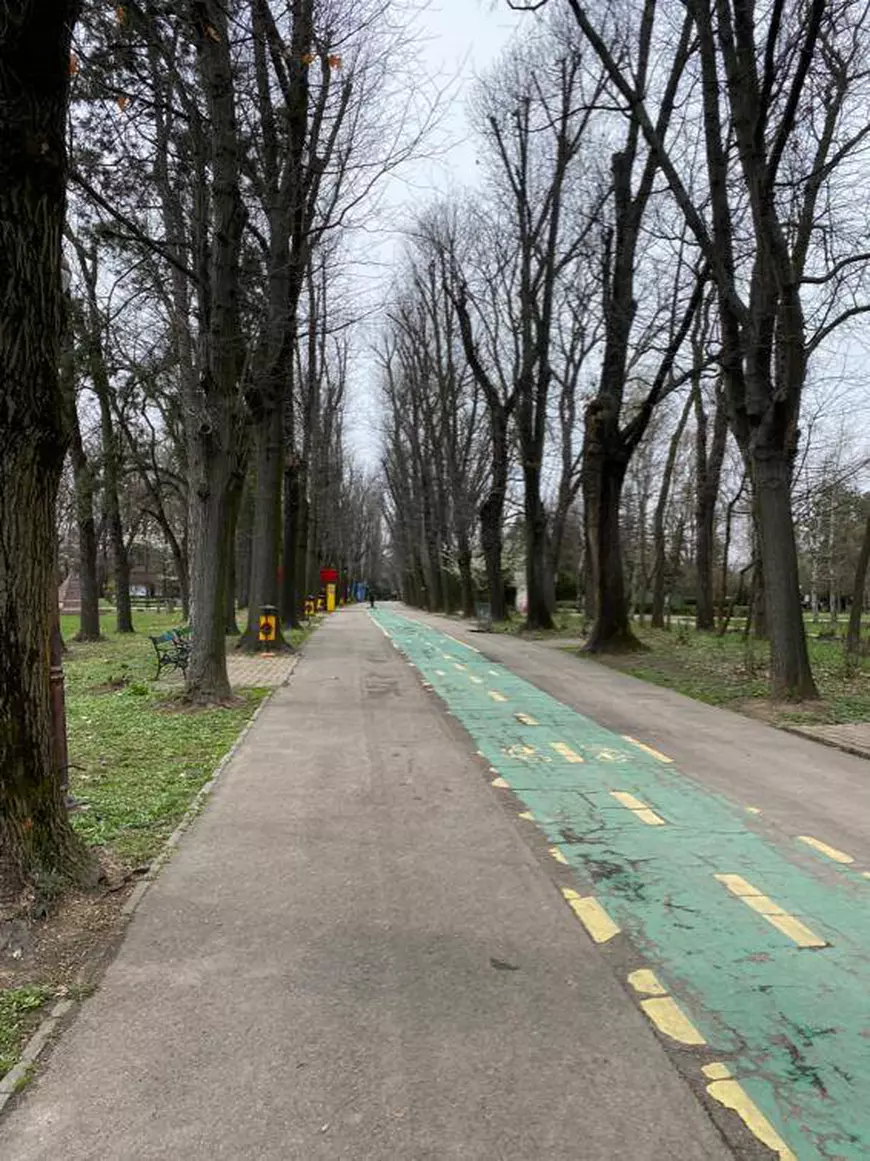 FOTO | Parcurile din București, lipsite de viață duminică, la ora prânzului