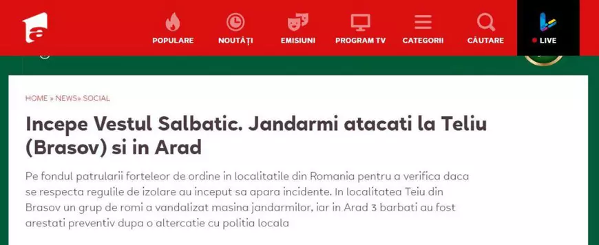 Cine sunt ”Diaspora” și ”romii” prezentați drept ”Vestul Sălbatic care atacă jandarmi la Teliu”? Doi bărbați dintr-o comunitate de 2.000: unul de 33 și celălalt de 17 ani
