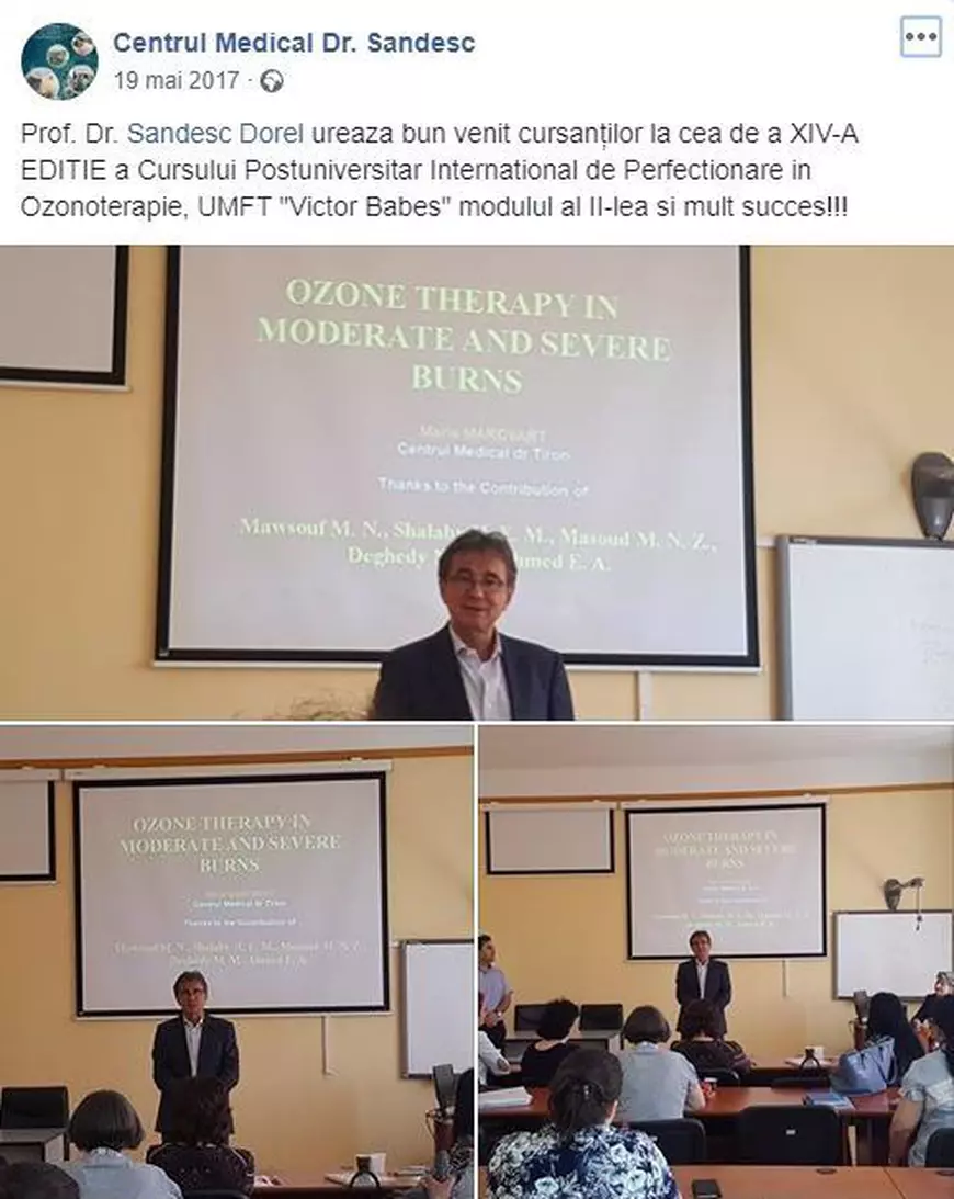 Cu fiul posesor al unei clinici de ozonoterapie, Dorel Săndesc, șeful comisiei ATI din Ministerul Sănătății, a semnat un acord care introduce ozonoterapia ca tratament COVID-19