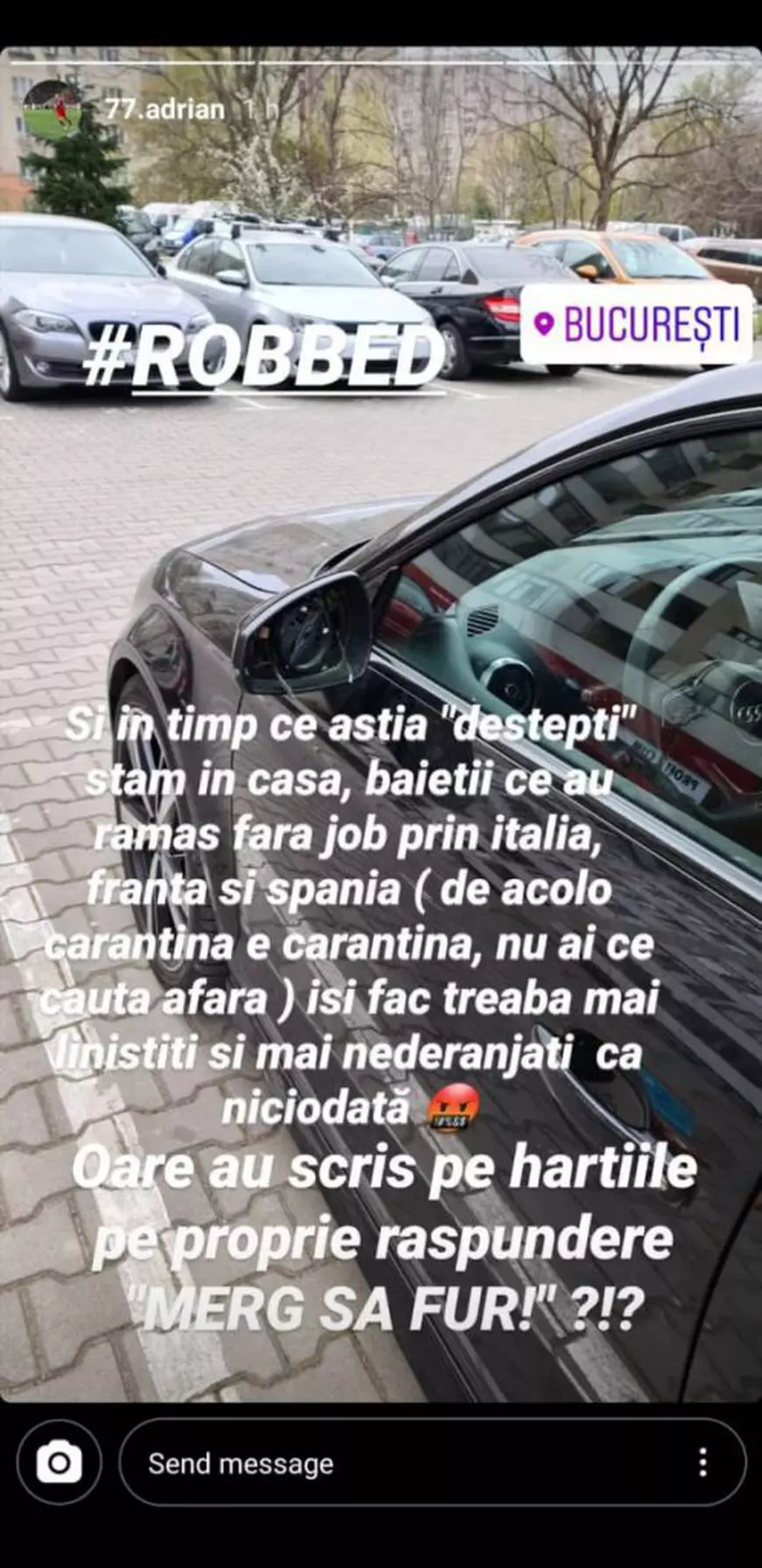 Băgat în șomaj tehnic, fotbalistul Adrian Popa a fost jefuit. ”Băieții care au rămas fără job prin Italia și Spania!”