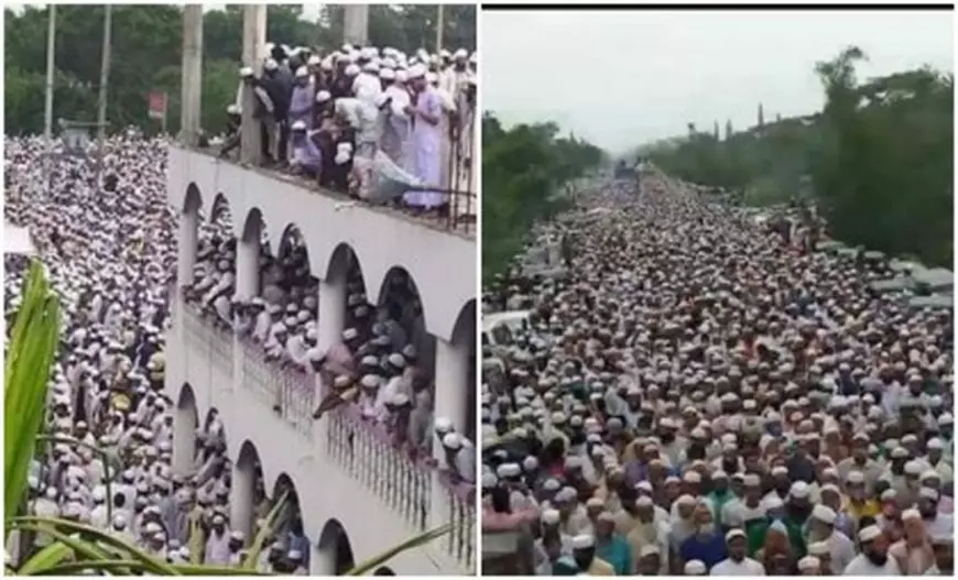 100.000 de persoane au sfidat restricțiile și s-au înghesuit la o înmormântare a unui lider religios, în Bangladesh
