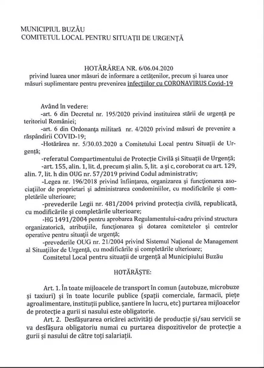 Încă un oraș din România le interzice cetățenilor să iasă din casă fără masca de protecție pe față
