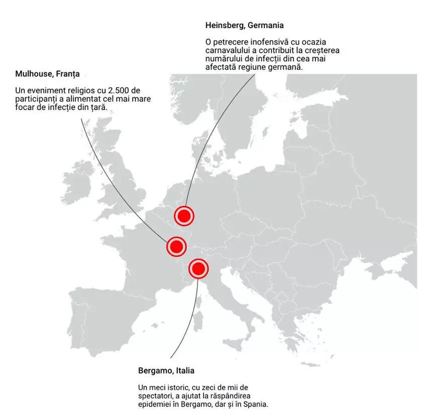 ”Ca o bombă biologică”. Trei evenimente sociale care au alimentat explozia virusului în Europa