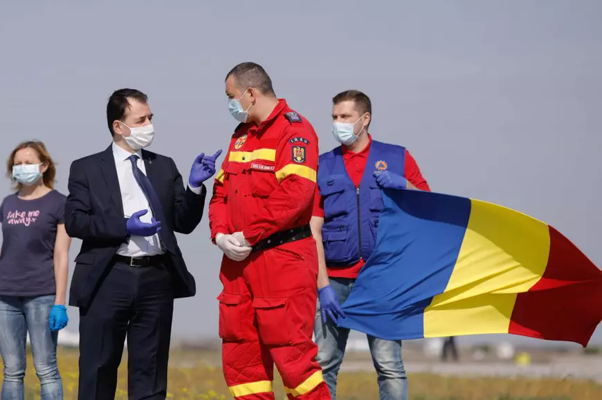 Revenirea medicilor români din Italia. Foto: Inquam Photos / George Călin
