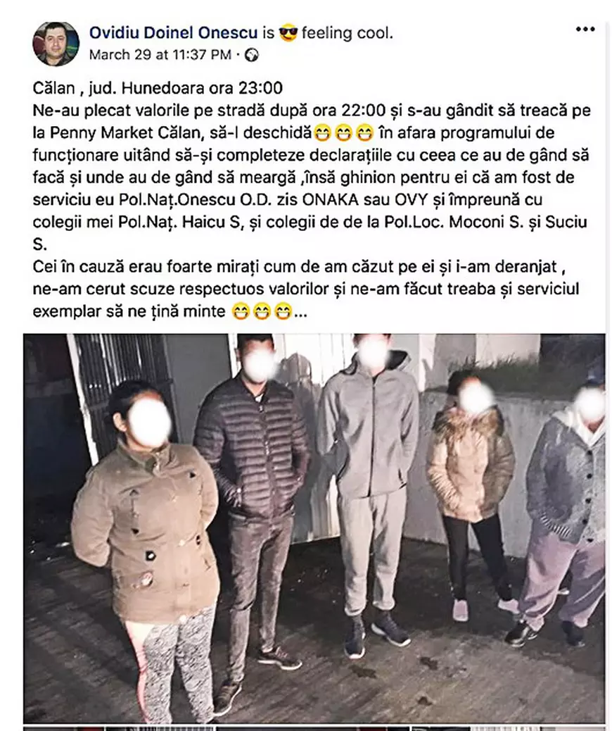 După aparițiile din presă, se fac verificări în cazul unui polițist din Călan care a avut un comportament abuziv: de la mustrare scrisă până la excluderea din Poliție