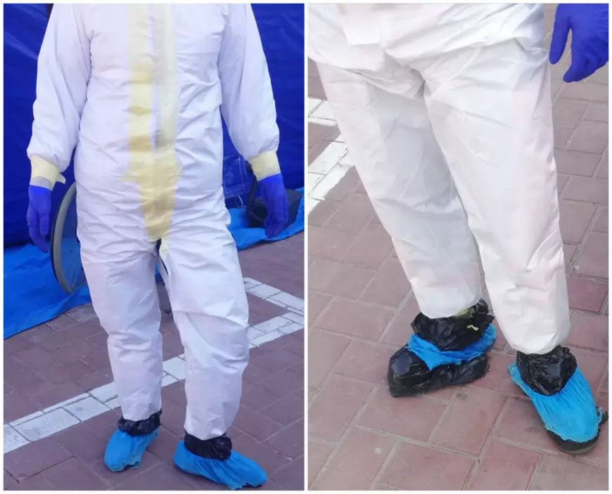 Așa pleacă la luptă ambulanțierii din Suceava: costume rupte și peticite cu bandă adezivă