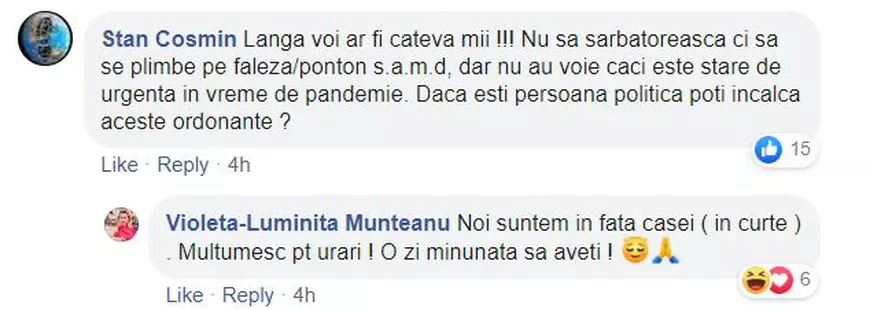 Fostul senator Gigi Chiru a ieșit din izolare ca să-i pună soției o masă festivă pe dig. „Nu am încălcat legea. Eram la 60 de metri de locuință”
