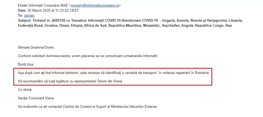 120 de români veniți din Japonia, Mexic și Peru au rămas blocați, de duminică, în Viena, după ce le-a fost anulat zborul. Ambasada le spune să se descurce