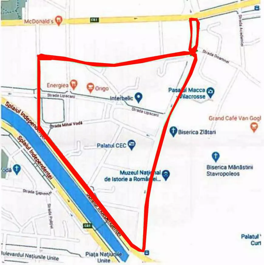 Harta zonelor din București care sunt pietonale în acest weekend. Care sunt rutele ocolitoare pentru șoferi