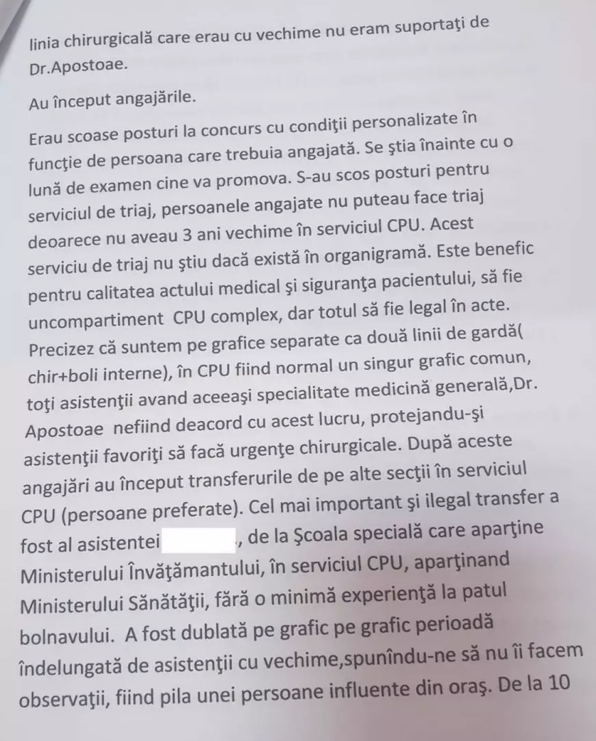 Efectele politizării | “Oamenii lui îi spun «Împăratul». Ne teroriza”. Alt cadru medical reacționează în cazul managerului de spital acuzat de avansuri sexuale