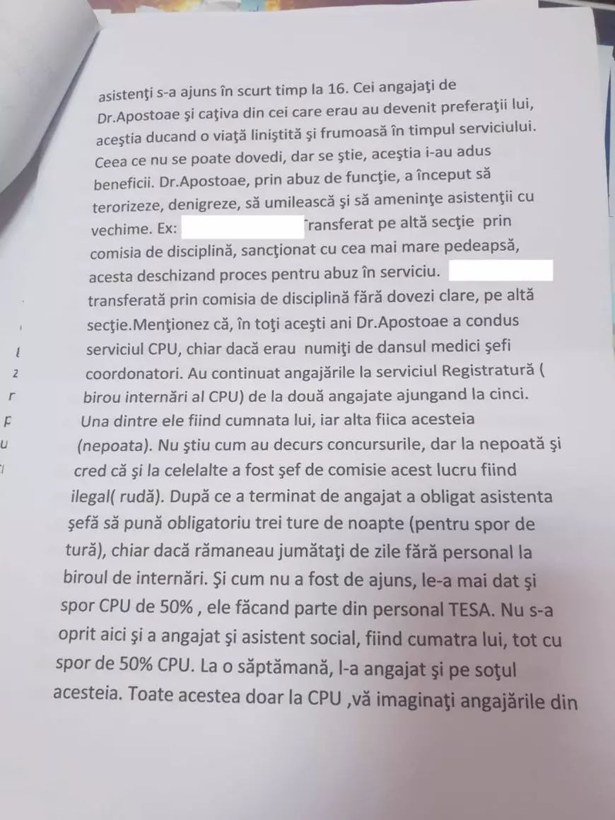 Efectele politizării | “Oamenii lui îi spun «Împăratul». Ne teroriza”. Alt cadru medical reacționează în cazul managerului de spital acuzat de avansuri sexuale
