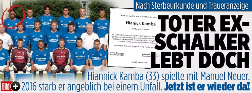 Cum a “înviat” fotbalistul congolez Hiannick Kamba. Fosta soție i-a înscenat moartea jucătorului de la Schalke pentru a încasa polița de asigurare