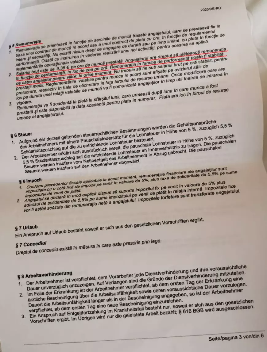 Atenție la „capcane”! Specialiști în legislația muncii atrag atenția asupra clauzelor „la limita legii” din contractele sezonierilor de la o fermă de sparanghel din Germania