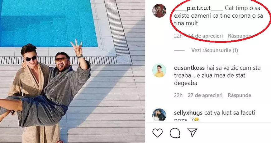 După ce a îndemnat românii să stea acasă în pandemie, vloggerul Selly a petrecut la piscina prietenului său Dorian Popa