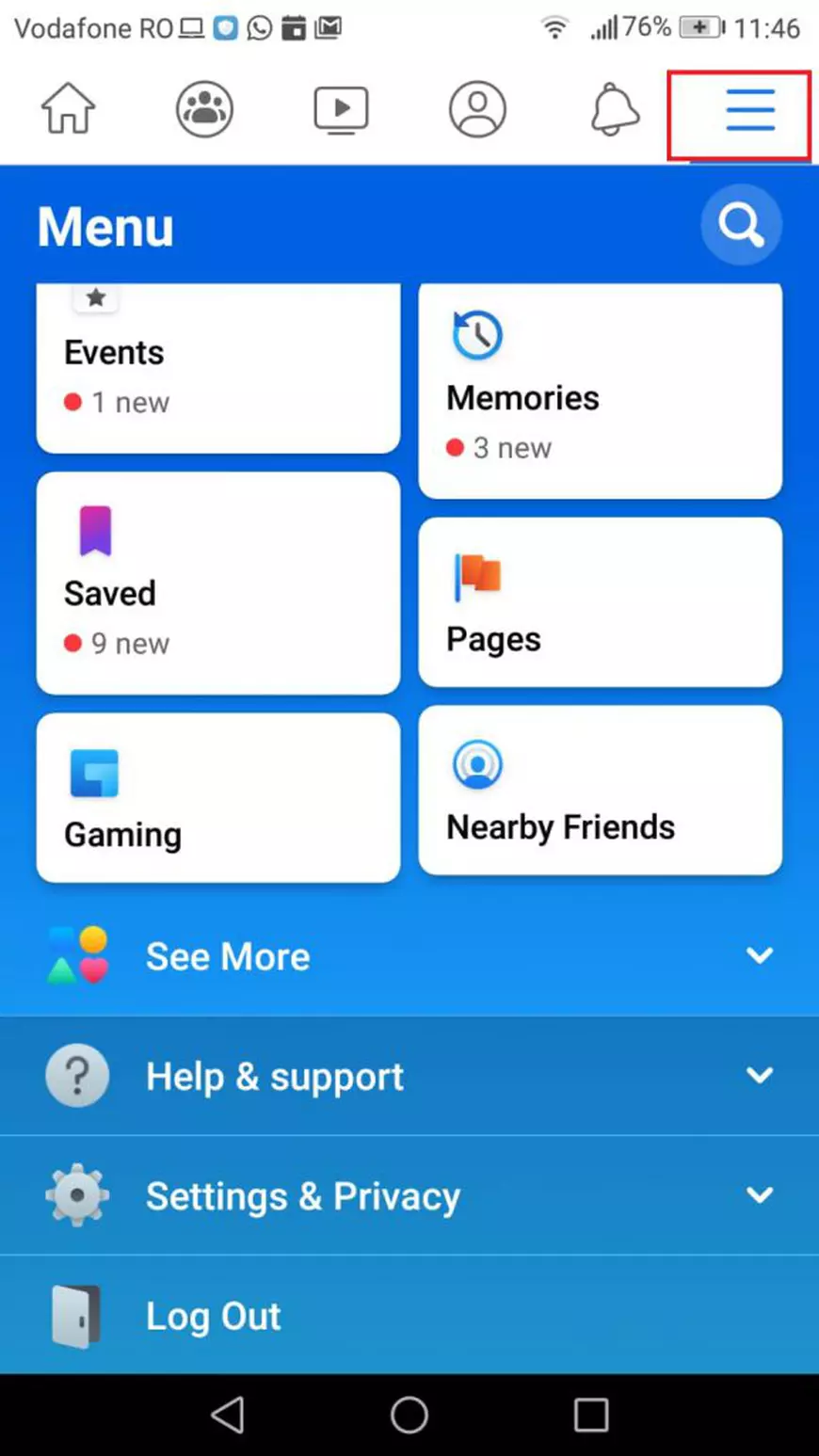 Facebook avatar în telefonul mobil