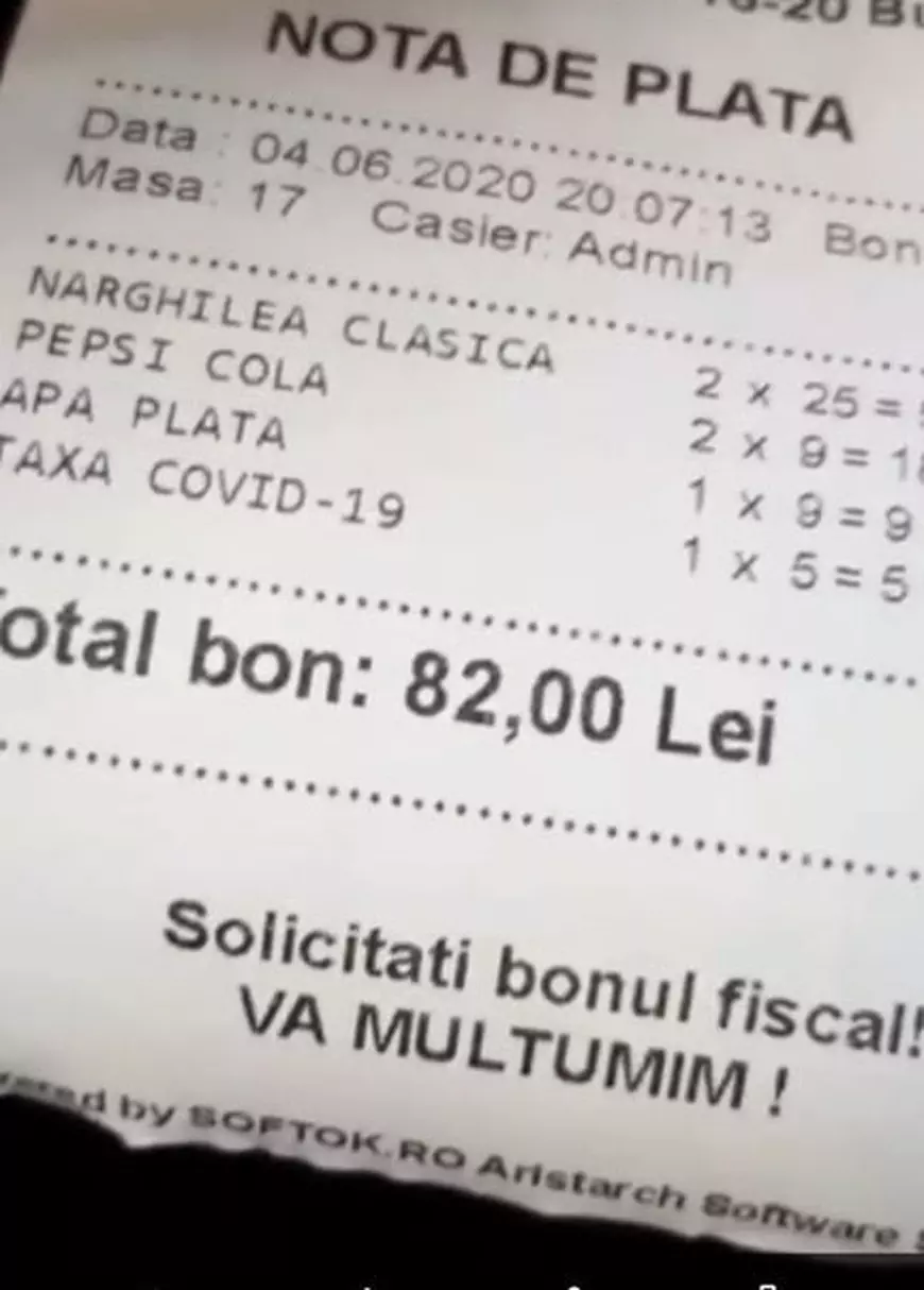 Restaurantul din București care a introdus “Taxa Covid-19”, amendat de ANPC: “Este o practică incorectă”