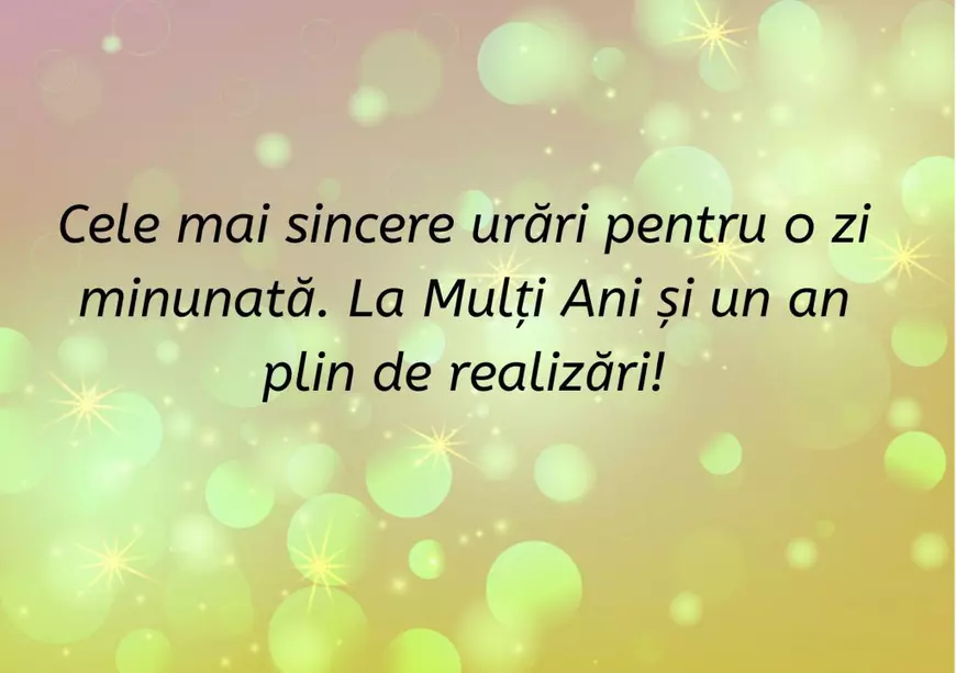 Mesaje de La Mulți Ani!