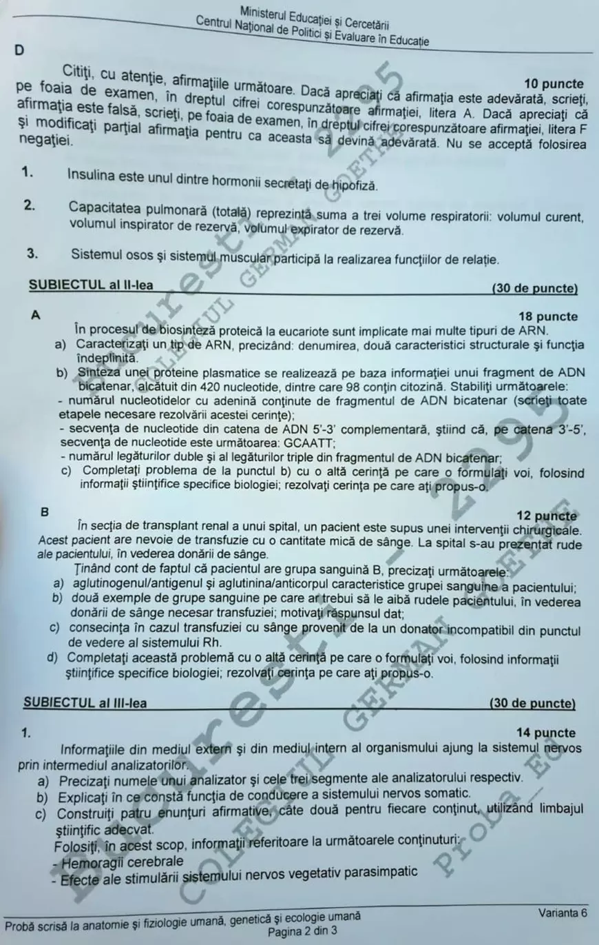 Subiecte BAC 2020. Ce subiecte au avut de rezolvat elevii în 2020