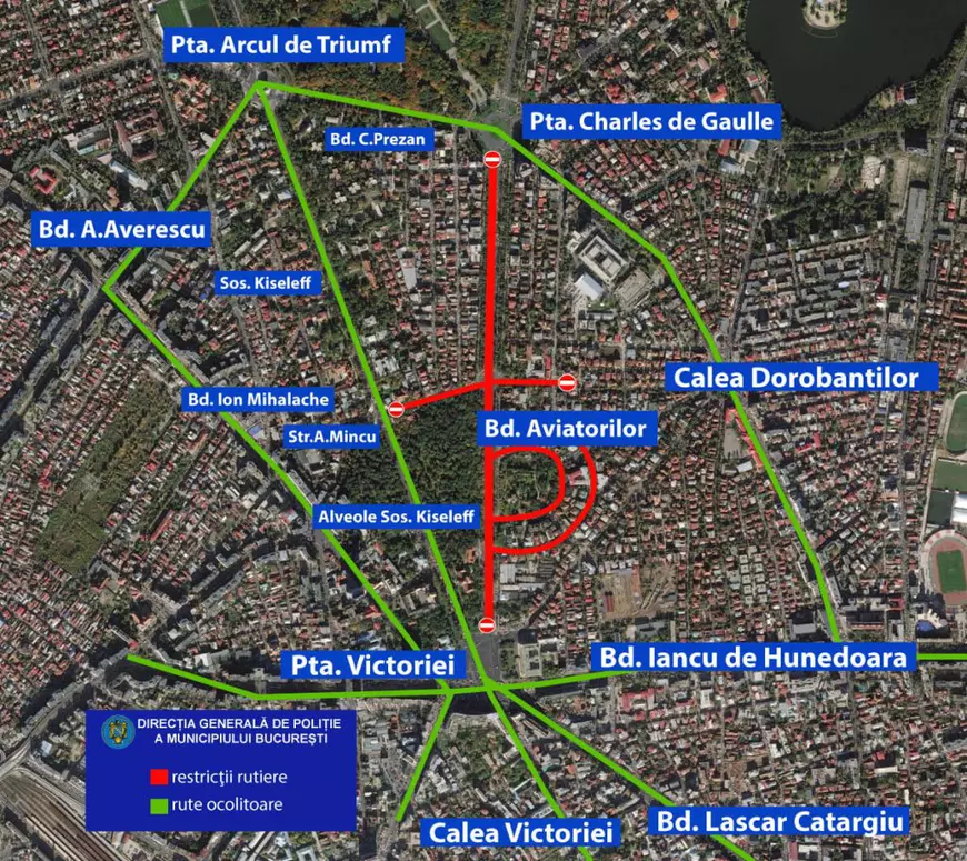De Ziua Aviației, accesul auto în centrul Bucureștiului va fi blocat două ore. Ce rute ocolitoare pot fi folosite