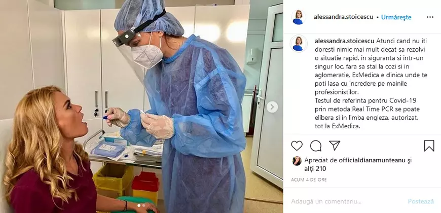 Prezentatoare de știri și influencer pe bani! Alessandra Stoicescu face publicitate mascată la teste COVID!