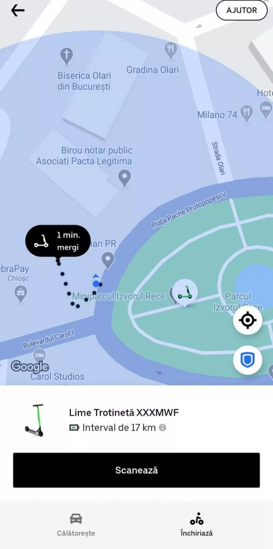 Trotinetele electrice Lime pot fi închiriate și din aplicația Uber
