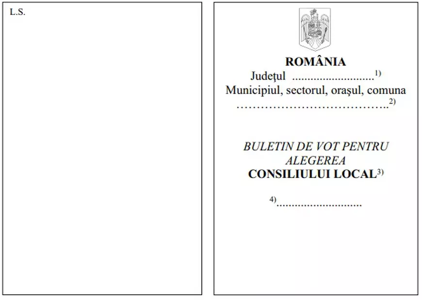 Model buletin de vot consilii locale la alegerile locale