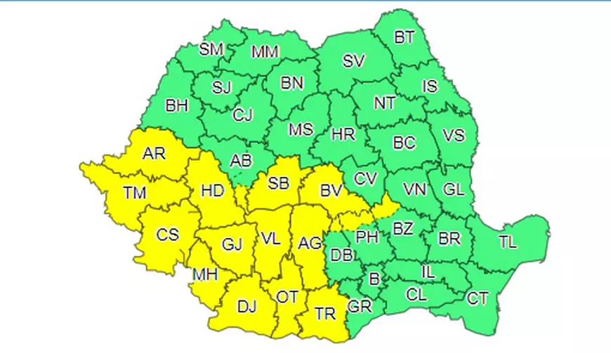 Vremea începe să se strice din această seară. Cod galben de vânt şi ploi în aproape toată ţara