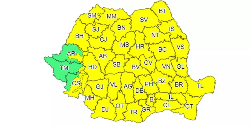 Vremea începe să se strice din această seară. Cod galben de vânt şi ploi în aproape toată ţara