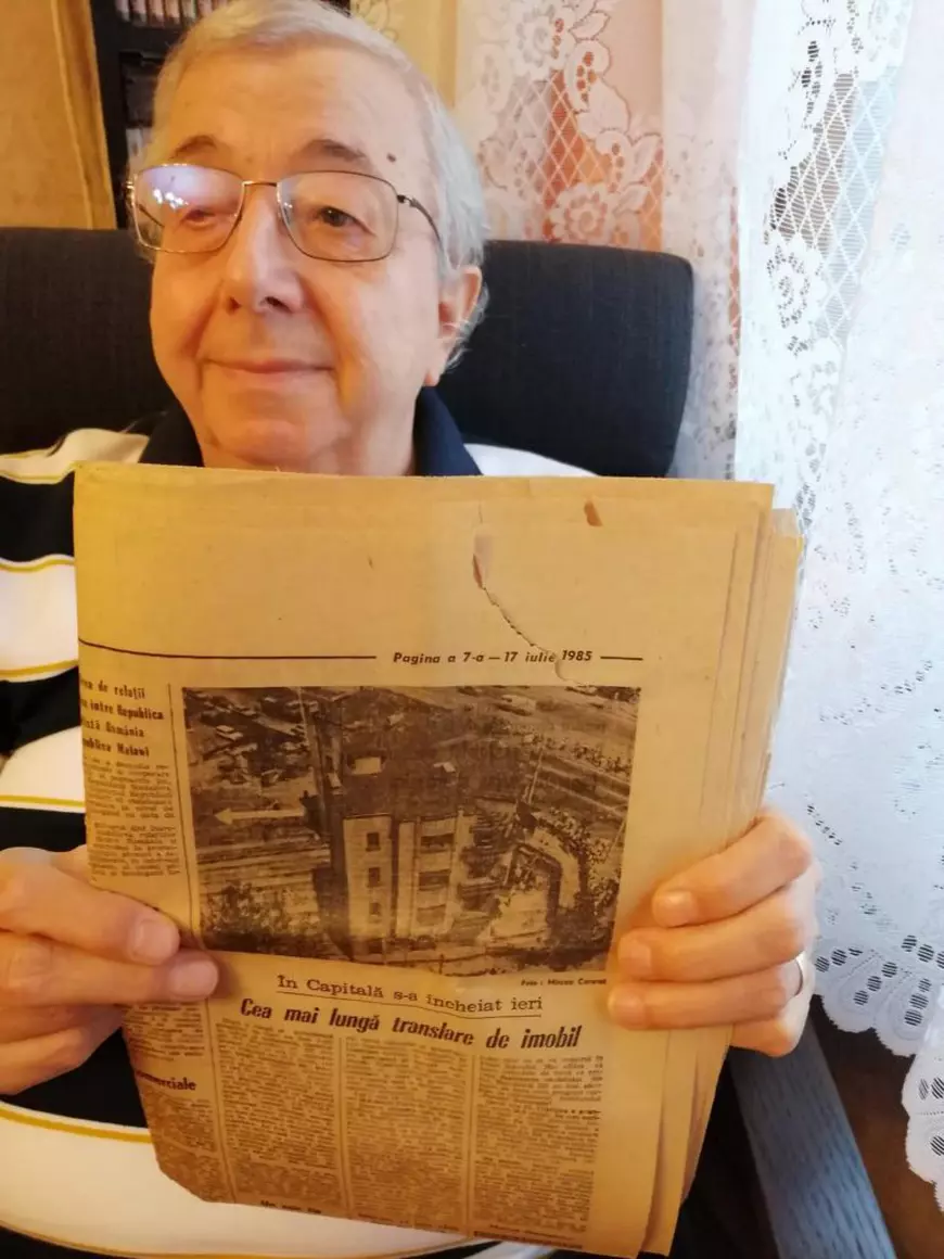 35 de ani de la cea mai lungă translare. Un bloc din București a fost mutat, cu oamenii în el, 63 de metri