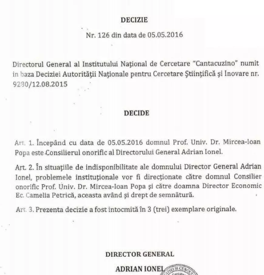 Ce a găsit Corpul de Control al MApN după Rafila și alți grei din Medicină la Institutul Cantacuzino