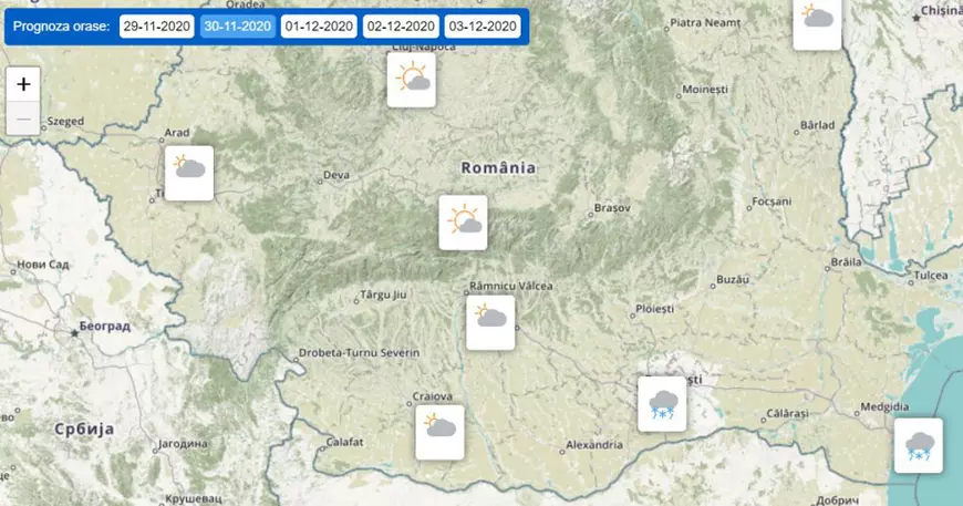 Luni e așteptată prima ninsoare în București. Vine un val de frig