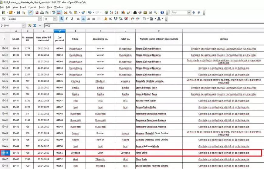 Cum arată documentele psiholoagei arestate după ce a practicat pe fals timp de 20 ani. „Și-a însușit datele altor specialiști”
