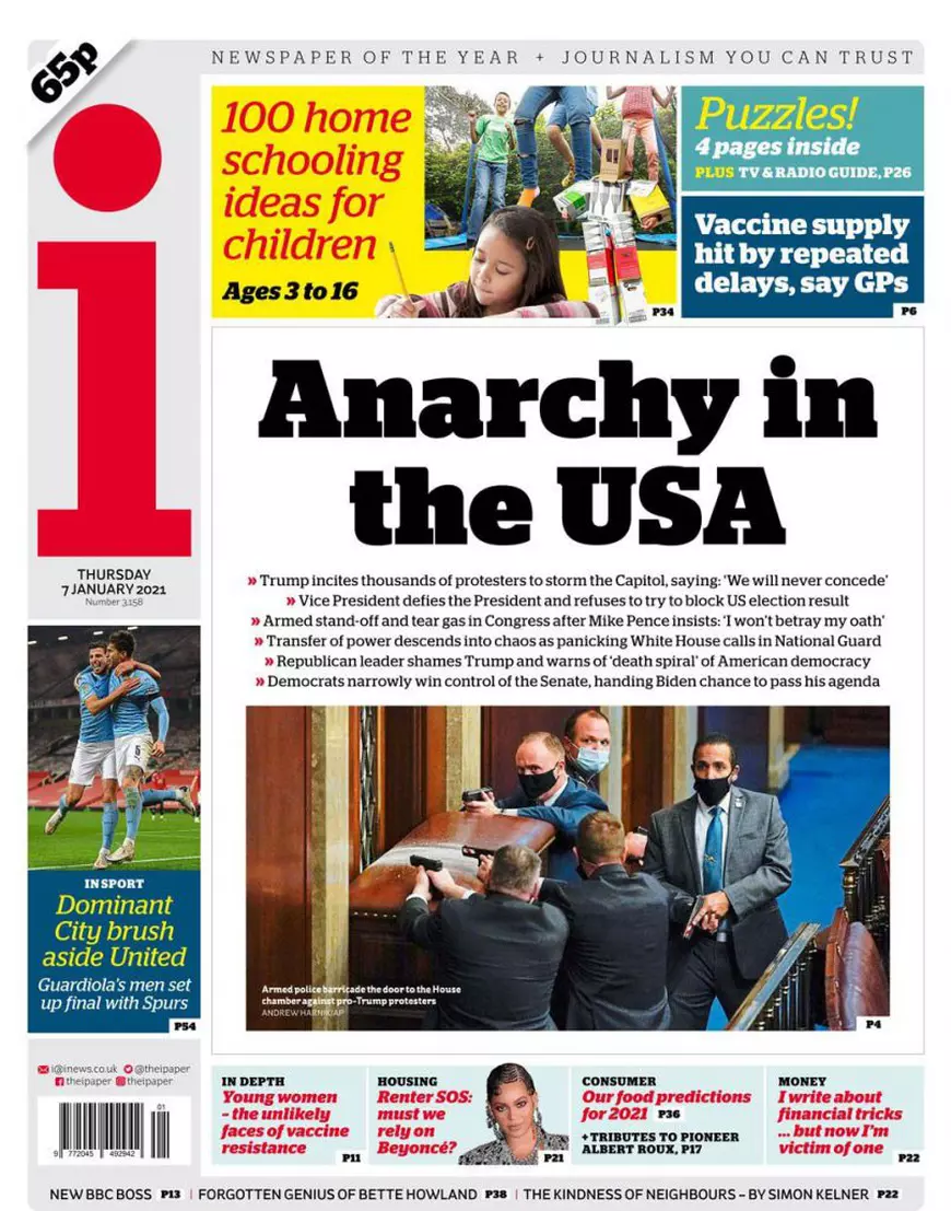 „Anarhie în Statele Unite”. Ce scrie presa internațională după incidentele din Capitoliu