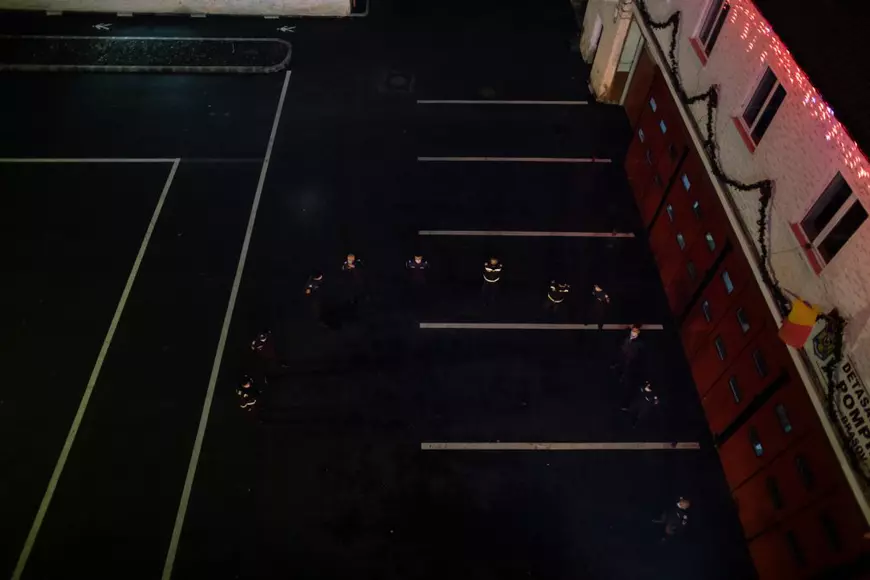 Așa se vede de pe scara pompierilor. Foto: Vlad Chirea