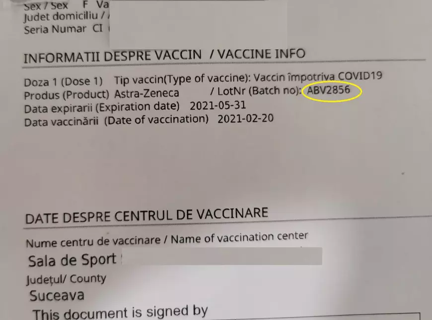 După ce au spus că lotul de vaccin AstraZeneca retras în Italia există și în România, autoritățile l-au găsit și l-au retras temporar, înlocuindu-l cu alte vaccinuri AstraZeneca