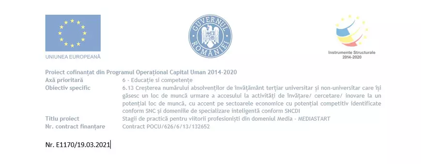 ANUNŢ PUBLICITAR/ INVITAŢIE PARTICIPARE