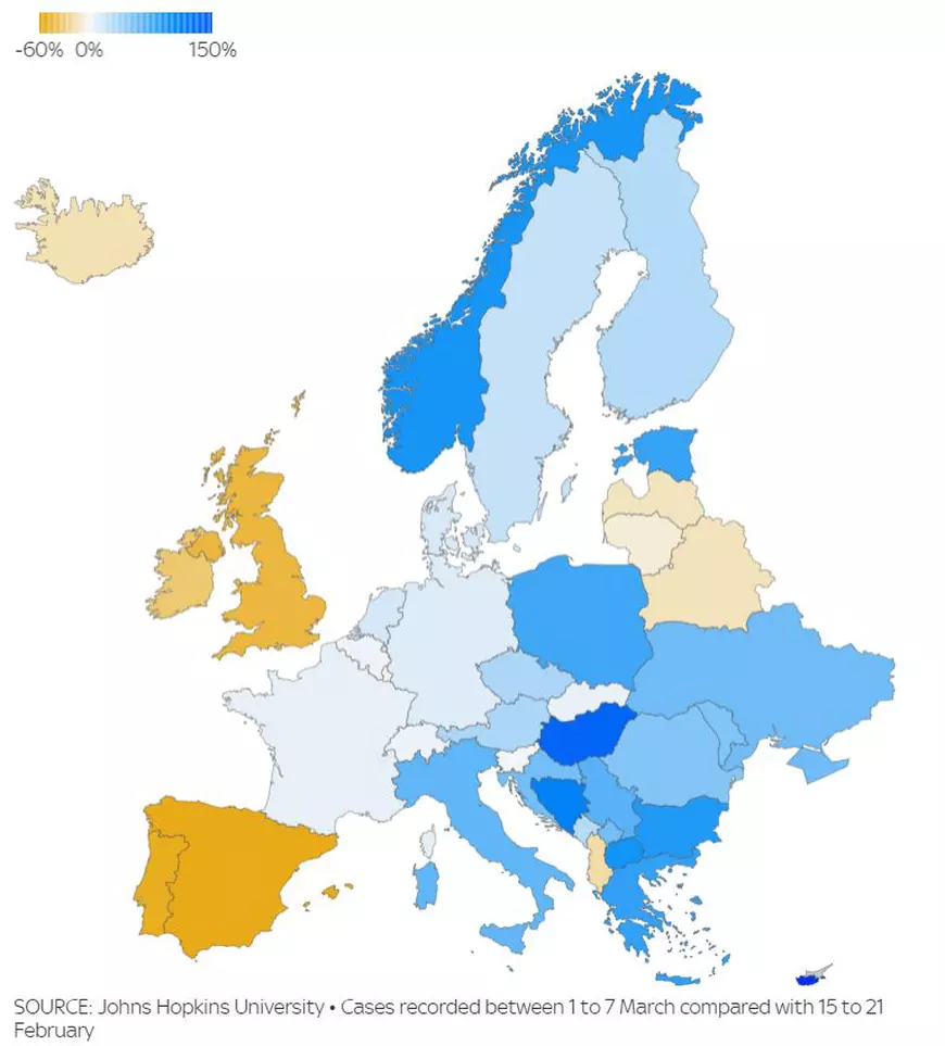 Noul val COVID se intensifică în centrul și estul UE, în vreme ce Portugalia răsuflă ușurată, după drama din ianuarie