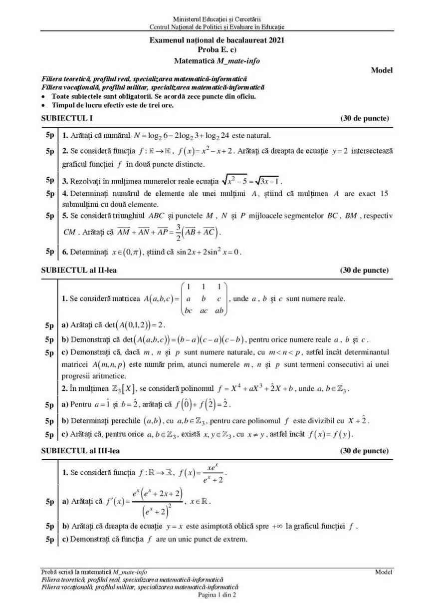 Simulare Bac 2021. Elevii susțin marți proba obligatorie a profilului: matematică sau istorie