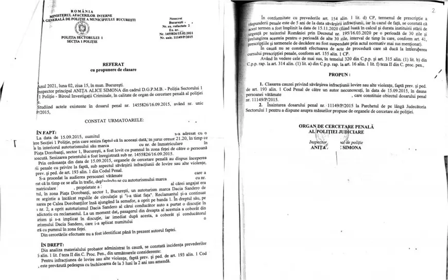 Un bucureștean l-a filmat pe cel care l-a lovit în trafic și a făcut plângere. Procurorii au clasat dosarul și dau vina pe victimă că nu le-a dat imaginile