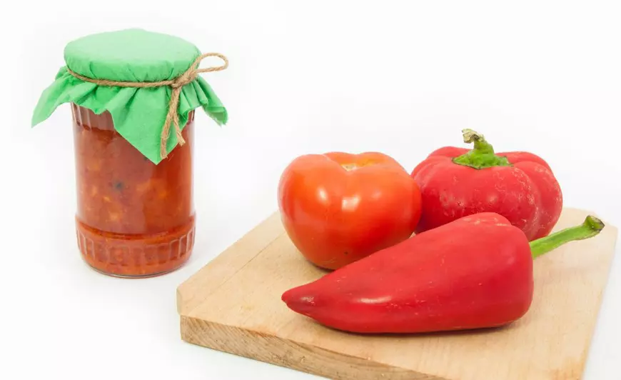 Zacusca cu ardei capia copti