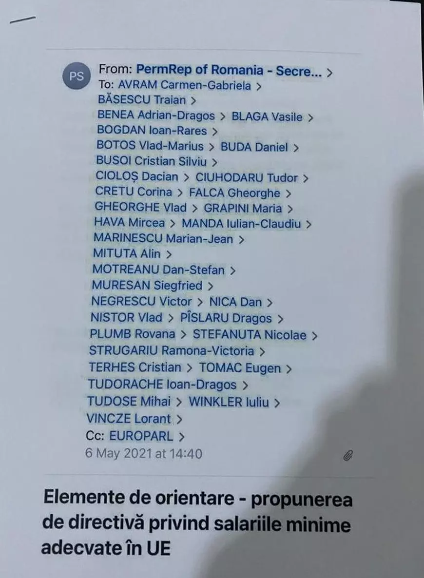 BNS acuză Guvernul că le cere europarlamentarilor să voteze împotriva directivei privind salariul minim la nivelul UE. 2 milioane de români, afectați