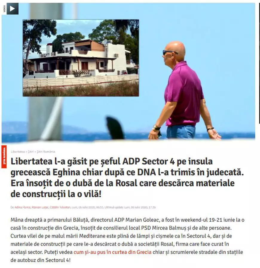 După tribunal și Consiliul pentru Combaterea Discriminării, primarul Băluță i-a reclamat pe ziariștii de investigație și la DIICOT. Răspunsul nostru