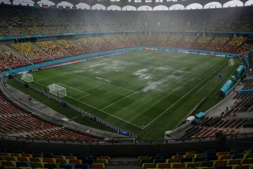 Arena Națională, după ploaia torențială. Foto: INQUAM PHOTOS / Octav Ganea