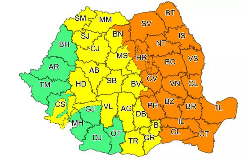 Noi avertizări meteo de ploi și furtuni, până duminică noapte. Jumătate de țară, sub cod portocaliu